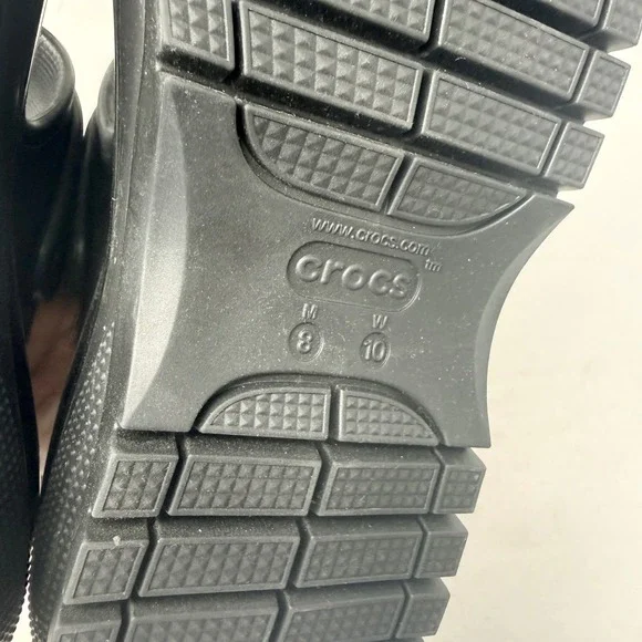 Crocs Mega Crush Black Platform Lug Sole Sandals Size 10 Chunky Streetwear Bold - Picture 8 of 9